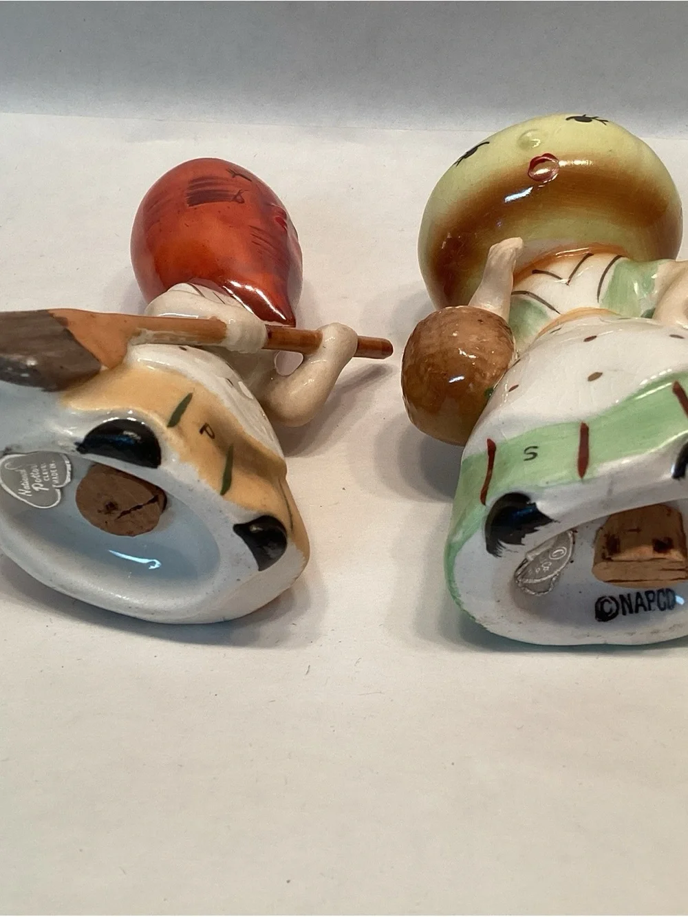 Vintage Anthropomorphic Onion Carrot Salt & Pepper NEW Old Stock Napco Japan 50s